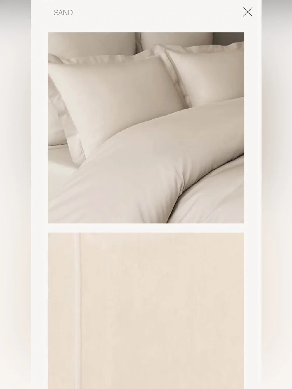 Restoration hardware sand duvet cover and 4 pillow cases (2 silk, 2 standard)